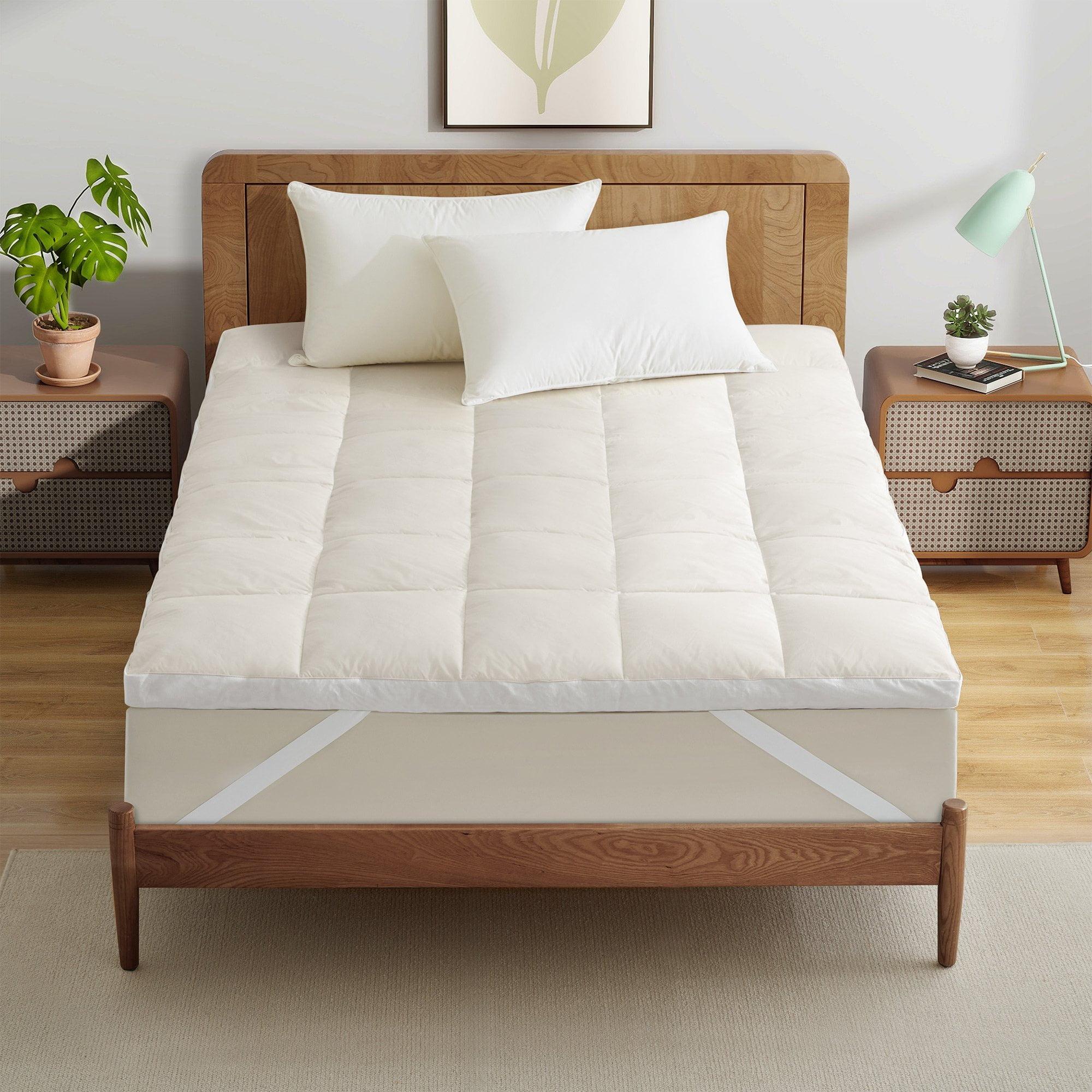 Peace Nest Organic Cotton Mattress Topper Feather Bed, Softness & Support in One