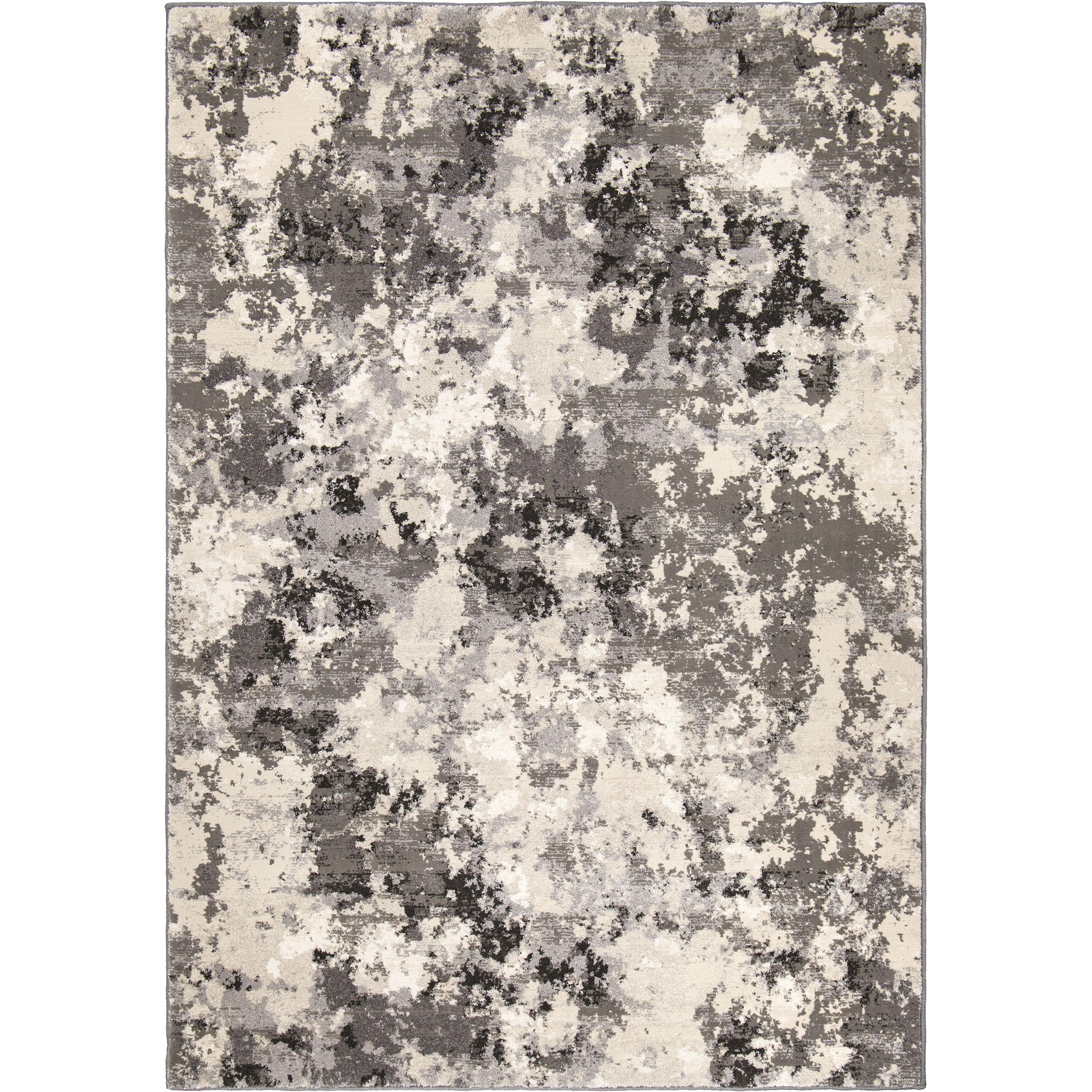 Orian Coal Creek 6'7" X 9'6" Silver Abstract Area Rug