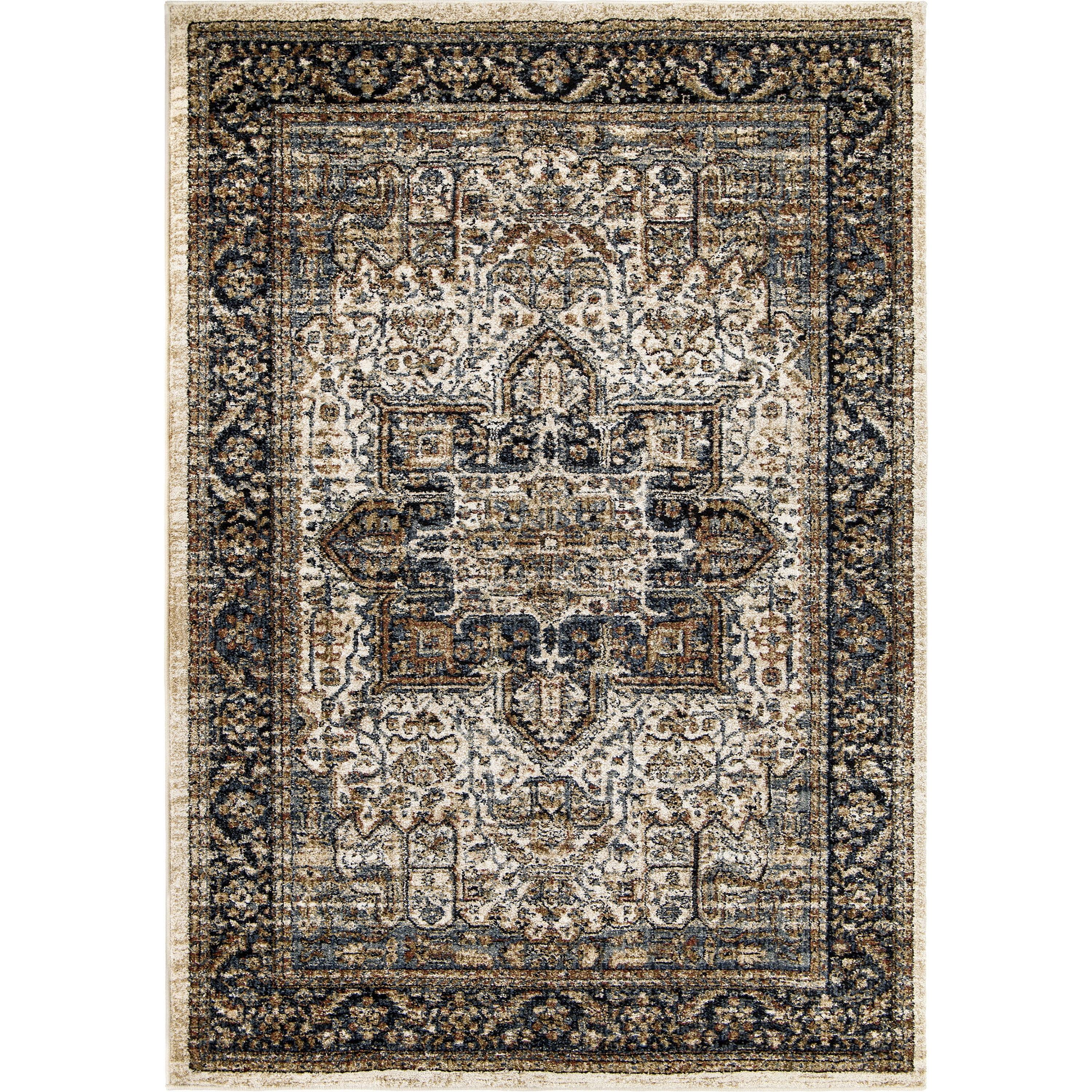 Orian Wellington 7'8" X 10'10" Off White Floral Medallion Area Rug