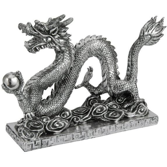 Oriental Furniture 12" Chinese Dragon Statue, figurine, decorative item