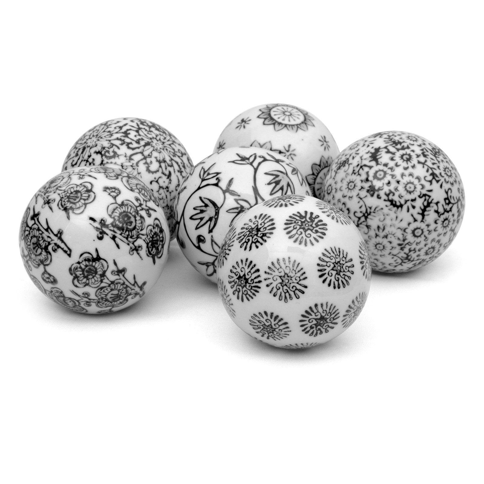 Ming Dynasty Inspired 3" Porcelain Decorative Ball Set