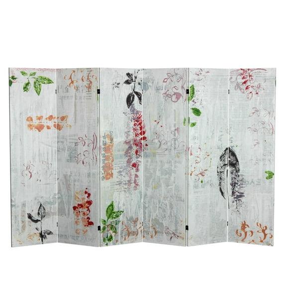 5 1/4 ft. Paradise Grove Canvas Room Divider - Oriental Furniture