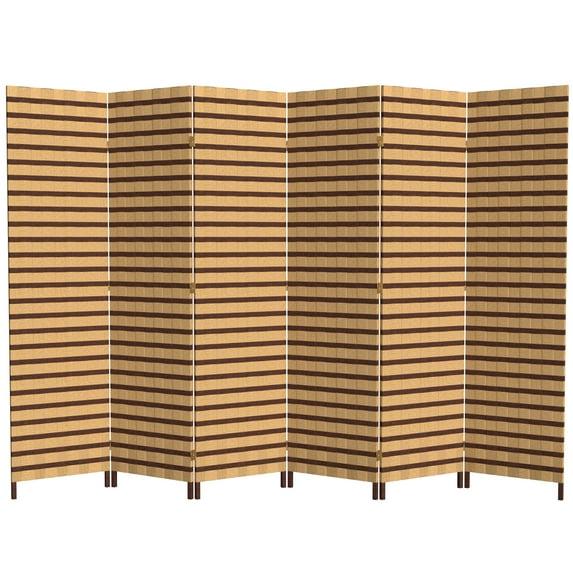 Oriental Furniture 6 ft. Tall Two Tone Natural Fiber Room Divider