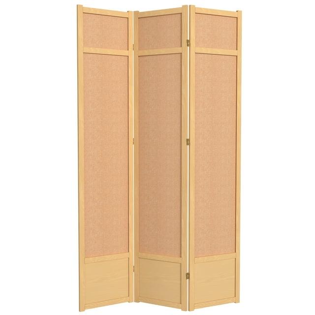 Oriental Furniture 7 Ft Tall Jute Shoji Screen, natural, 3 panel