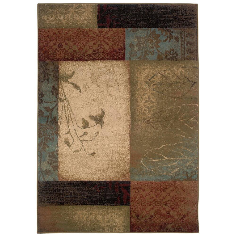 Ivory Elegance Synthetic Rectangular Area Rug, 10' x 13'