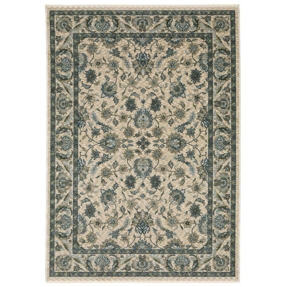 Oriental Weavers Aberdeen 070I1 Beige/ Blue Indoor Area Rug - 3'3" x 5'