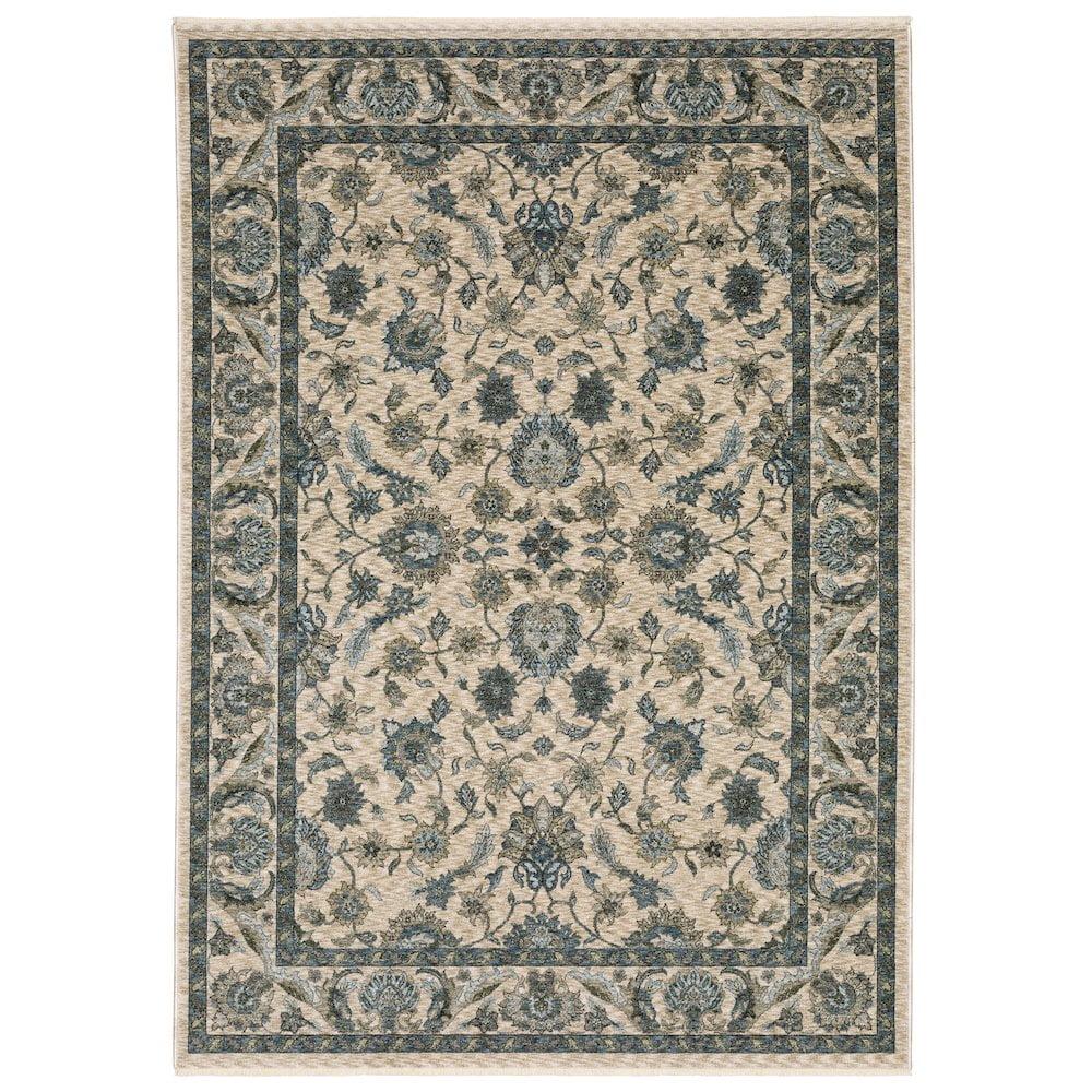 Oriental Weavers Aberdeen 070I1 Beige/ Blue Indoor Area Rug - 5'3" x 7'6"