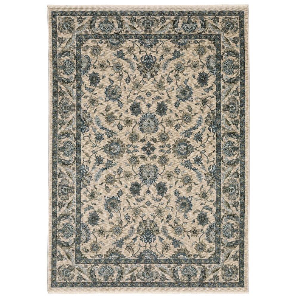 Oriental Weavers Aberdeen 070I1 Beige/ Blue Indoor Area Rug - 5'3" x 7'6"