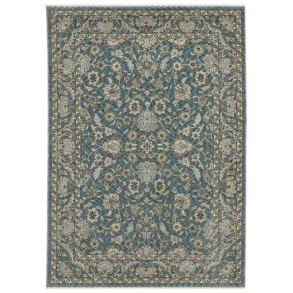 Oriental Weavers Aberdeen 070H1 Blue/ Beige Indoor Area Rug - 5'3" x 7'6"