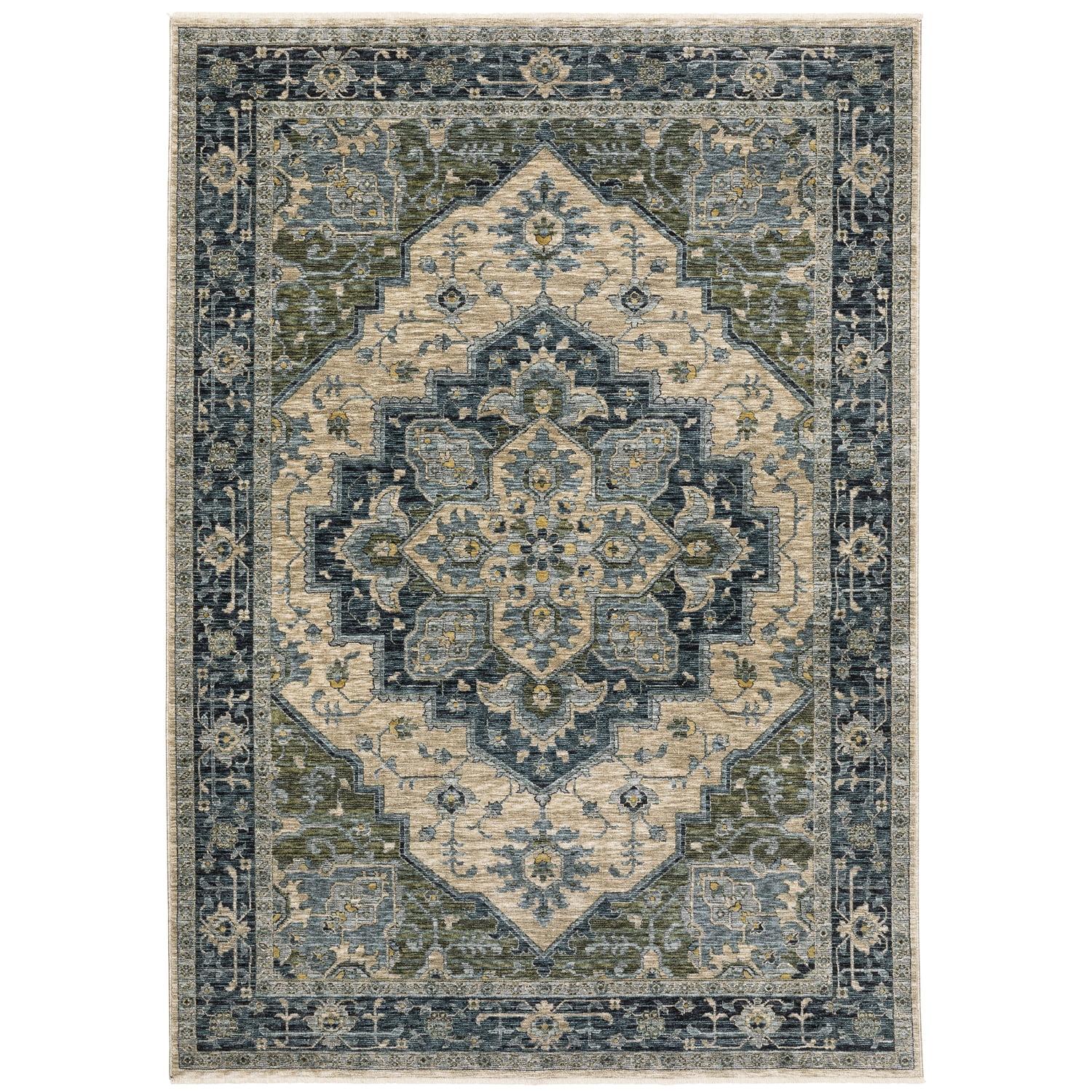 Oriental Weavers Aberdeen Indoor Rug Rectangle Area Rug Blue 7'10" X 10'10"