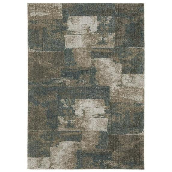 Oriental Weavers Alton 532B9 Teal/ Grey Indoor Area Rug - 5'3" x 7'6"