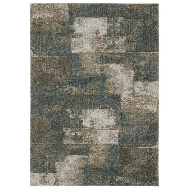 Oriental Weavers Alton 532B9 Teal/ Grey Indoor Area Rug - 5'3" x 7'6"
