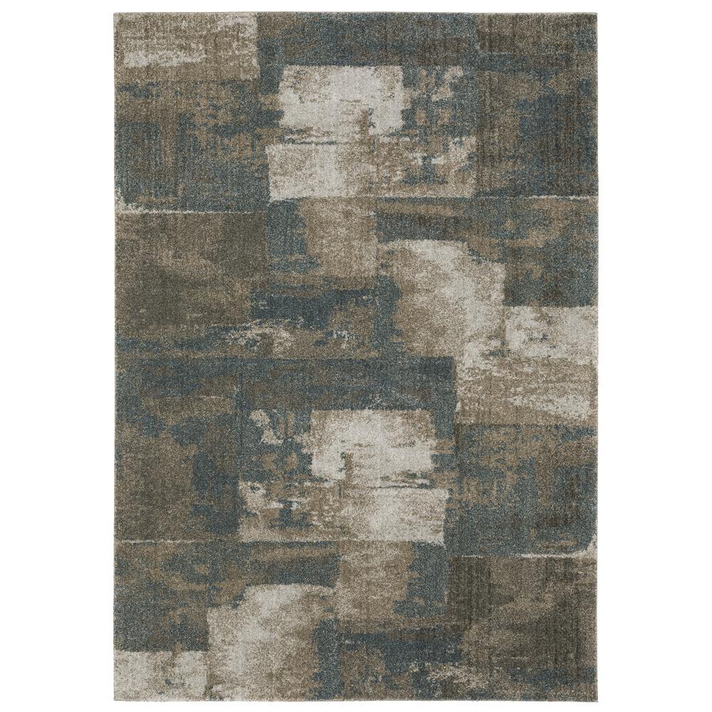 Oriental Weavers Alton 532B9 Teal/ Grey Indoor Area Rug - 5'3" x 7'6"