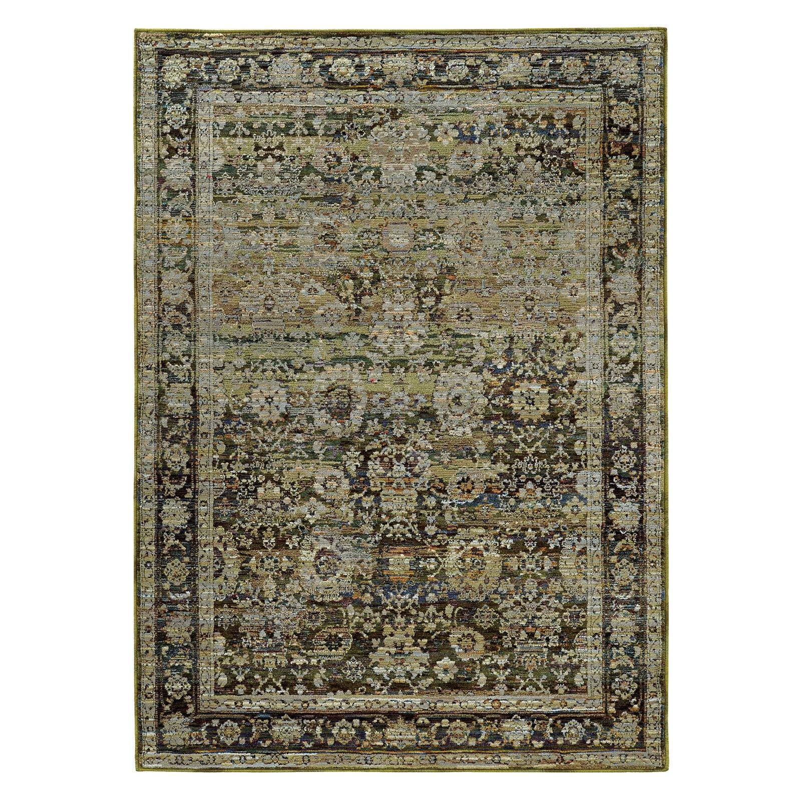 Ivory Rectangular Easy Care Synthetic Area Rug 22" x 38"