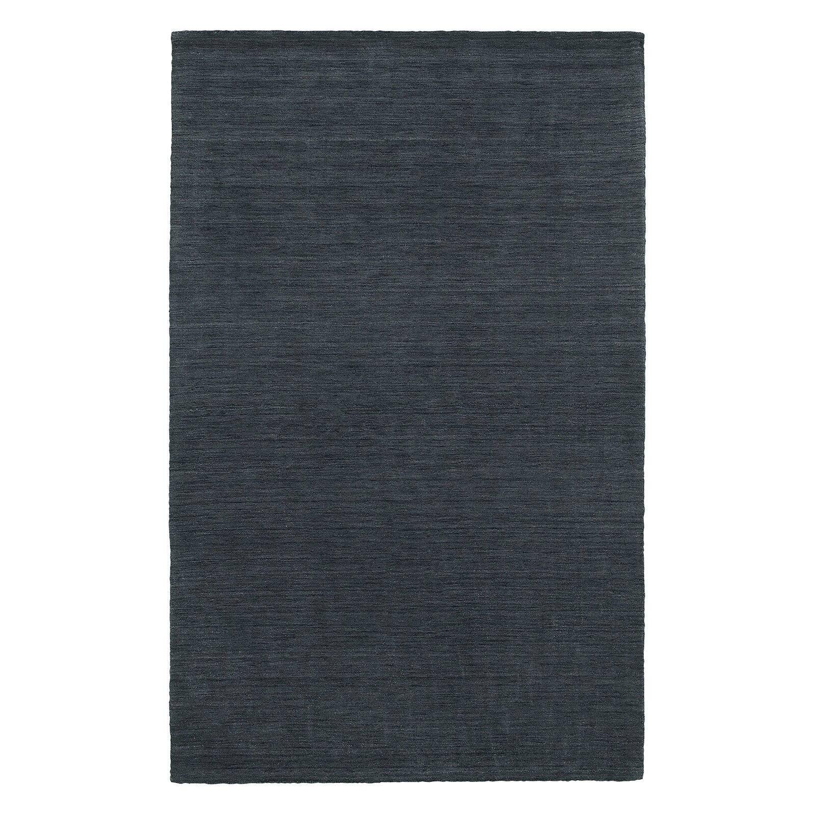 Navy Tufted Handmade Wool Oriental Runner Rug