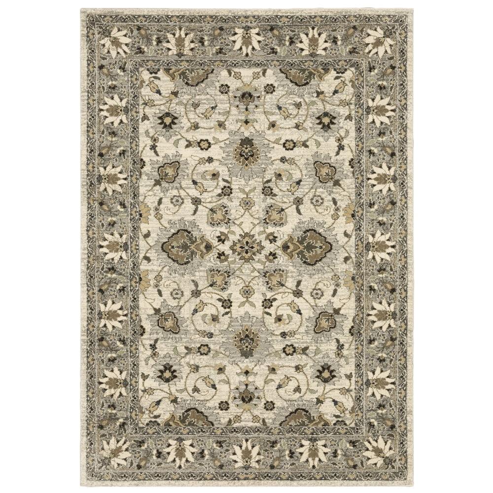 Ivory Synthetic Easy-Care Runner Rug 2'3" x 7'6"