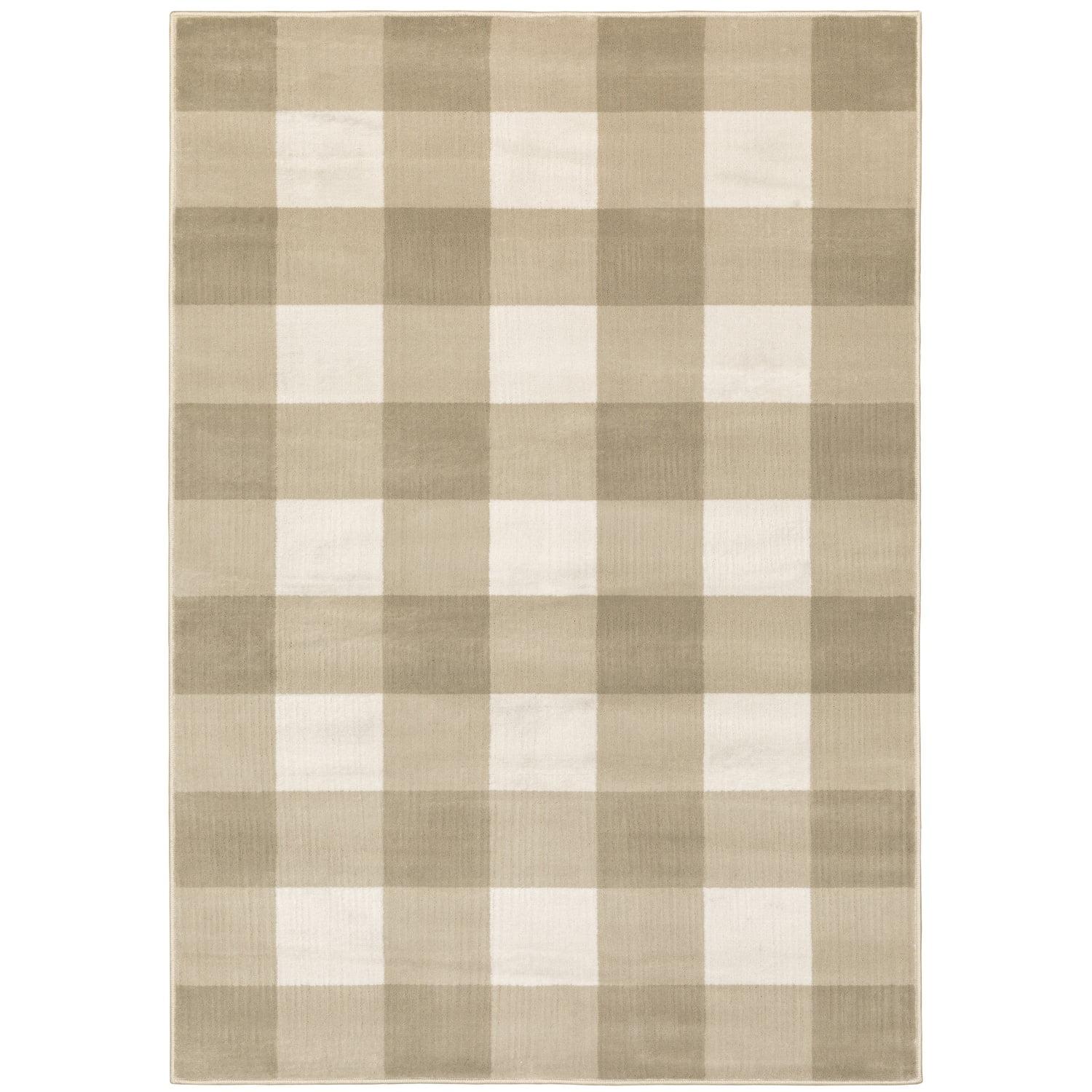 Oriental Weavers Georgia 678A0 Beige/ Ivory 6'7" X 9'2" Indoor Area Rug