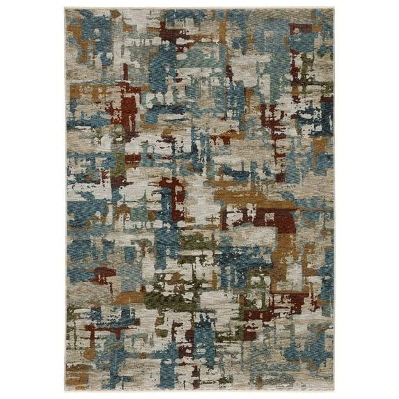 Oriental Weavers Hayden HAY02 Beige/ Multi Indoor Area Rug - 3'3" x 5'