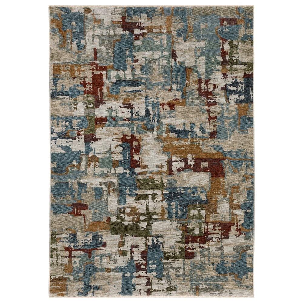 Oriental Weavers Hayden HAY02 Beige/ Multi Indoor Area Rug - 6'7" x 9'6"
