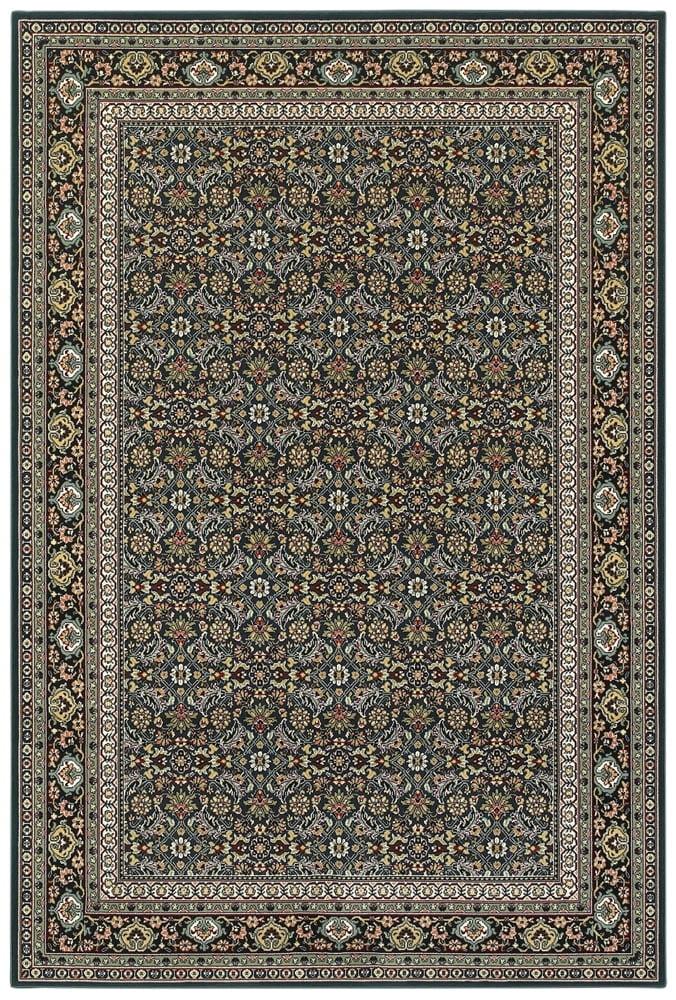 Oriental Weavers Kashan Area Rug - 180L1 - 6'7" x 9'6" - in Navy/ Multi - Vintage Inspired, Stain Resistant, Family and Pet Friendly , Dining, Living Room Rug
