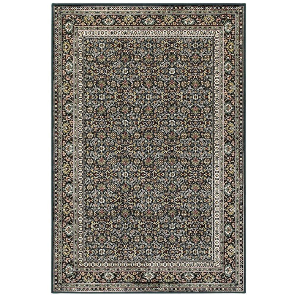 Oriental Weavers Kashan 180L1 Navy / Multi Indoor Area Rug - 7'10" x 10'10"