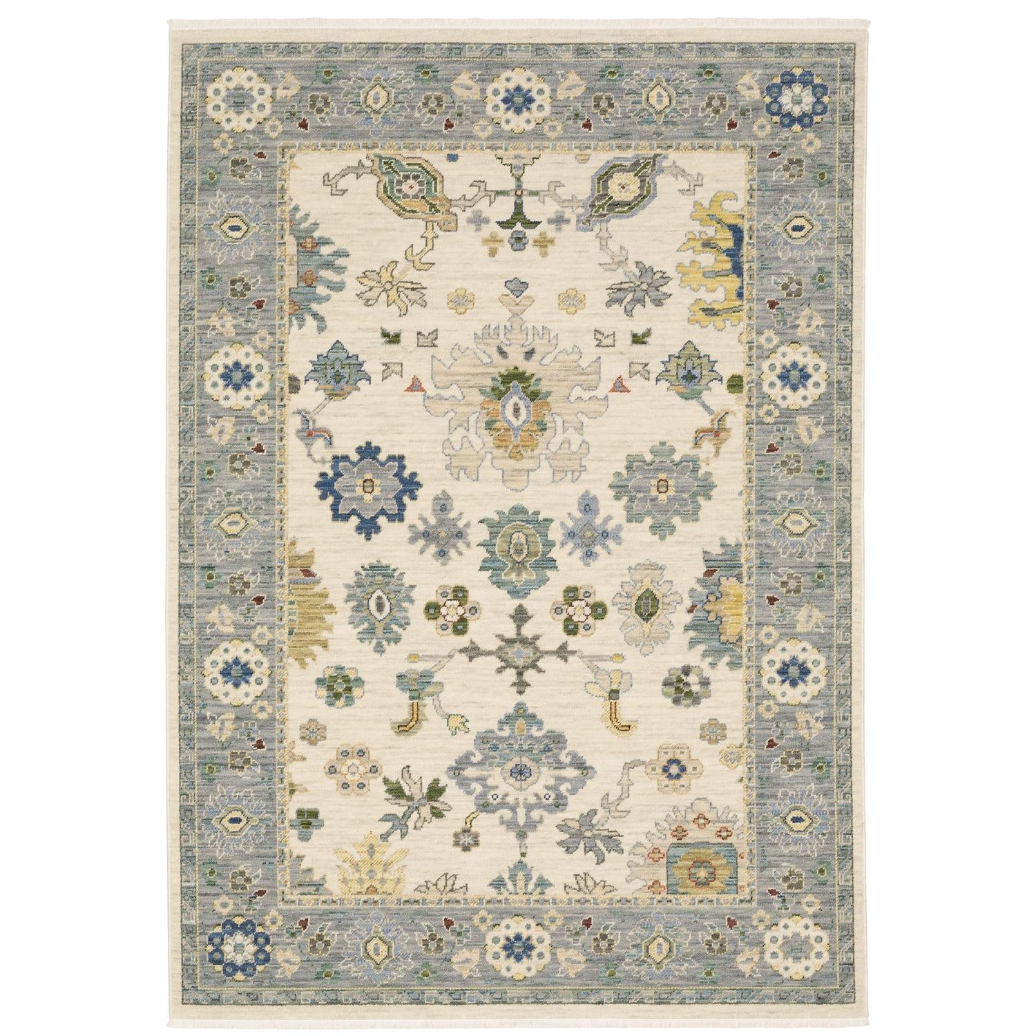 Oriental Weavers Lucca Traditional Rug 846H1 in Ivory Rectangle 1' 11" X 3'