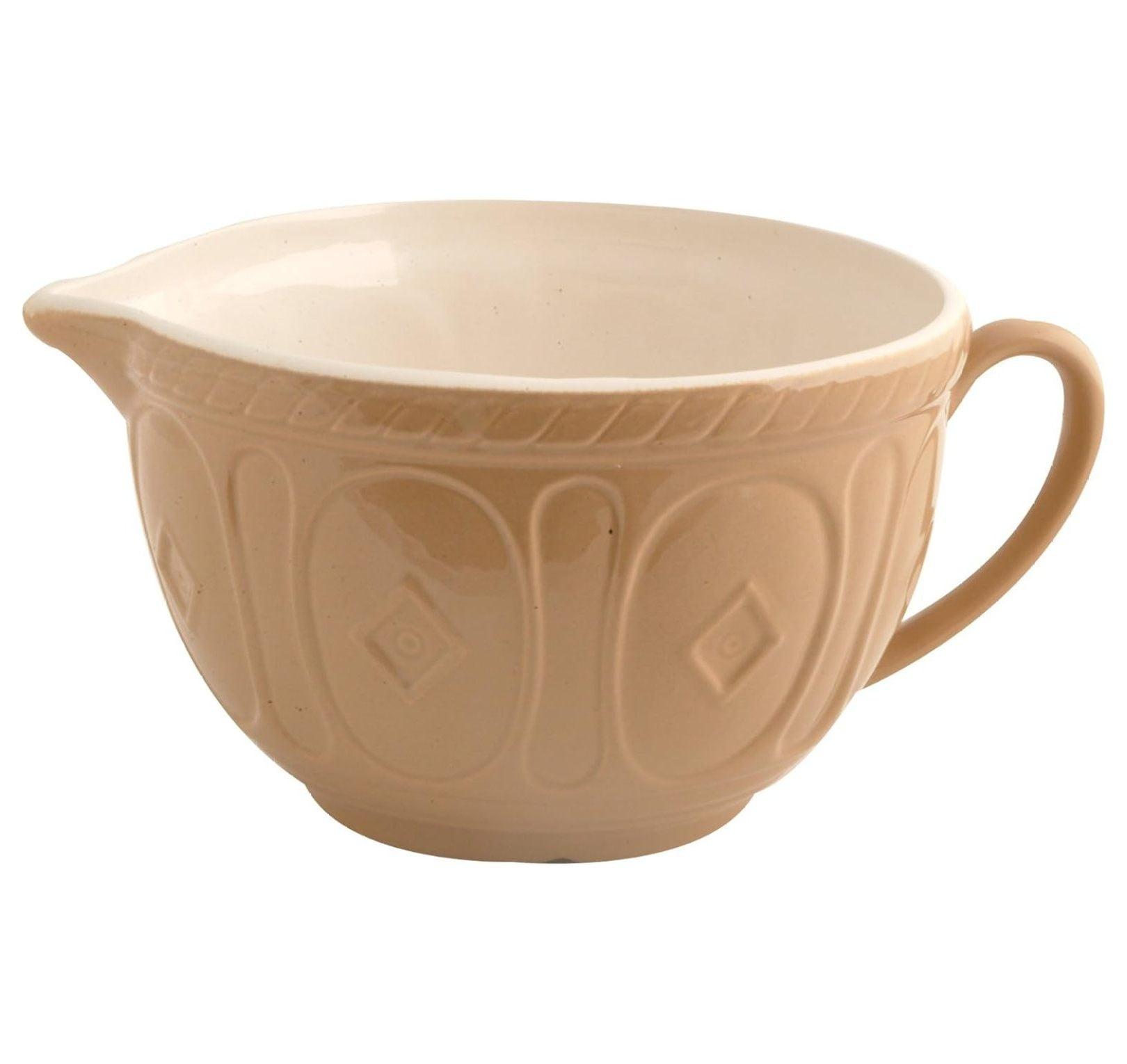 Geometric Brown Ceramic Bohemian Mixing Bowl