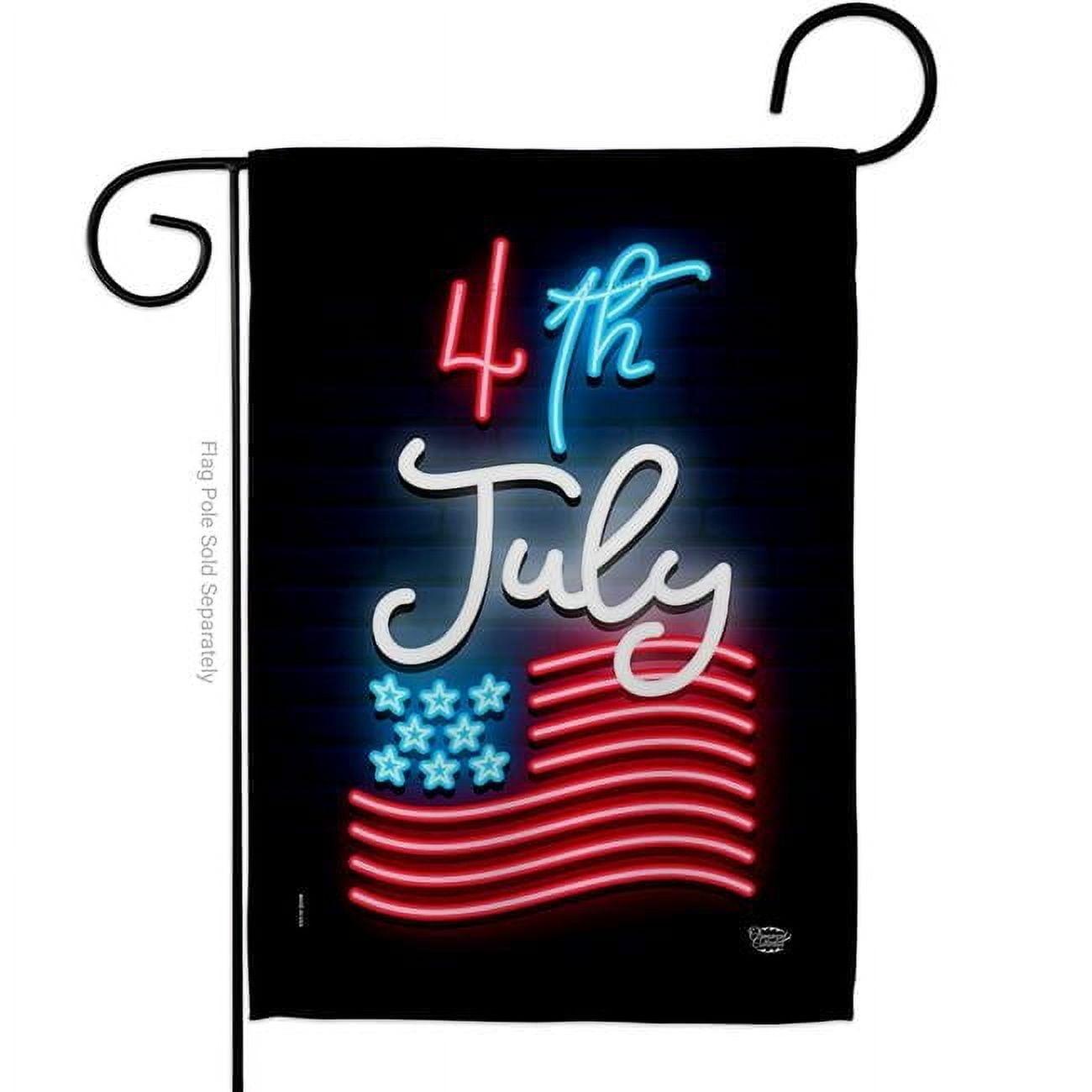 Double Sided 18.5'' H x 13'' W Polyester Independence Day Garden Flag