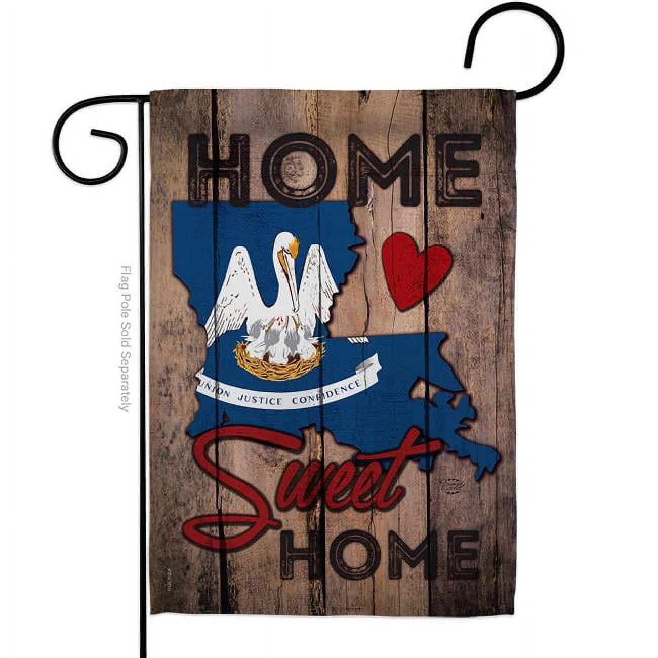 Louisiana Home Sweet Home Double-Sided Garden Flag