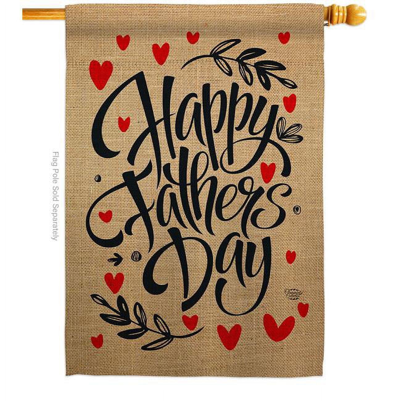 Special Father Day Family 28 x 40 in. Double-Sided Decorative Vertical House Flags for Decoration Banner Garden Yard Gift