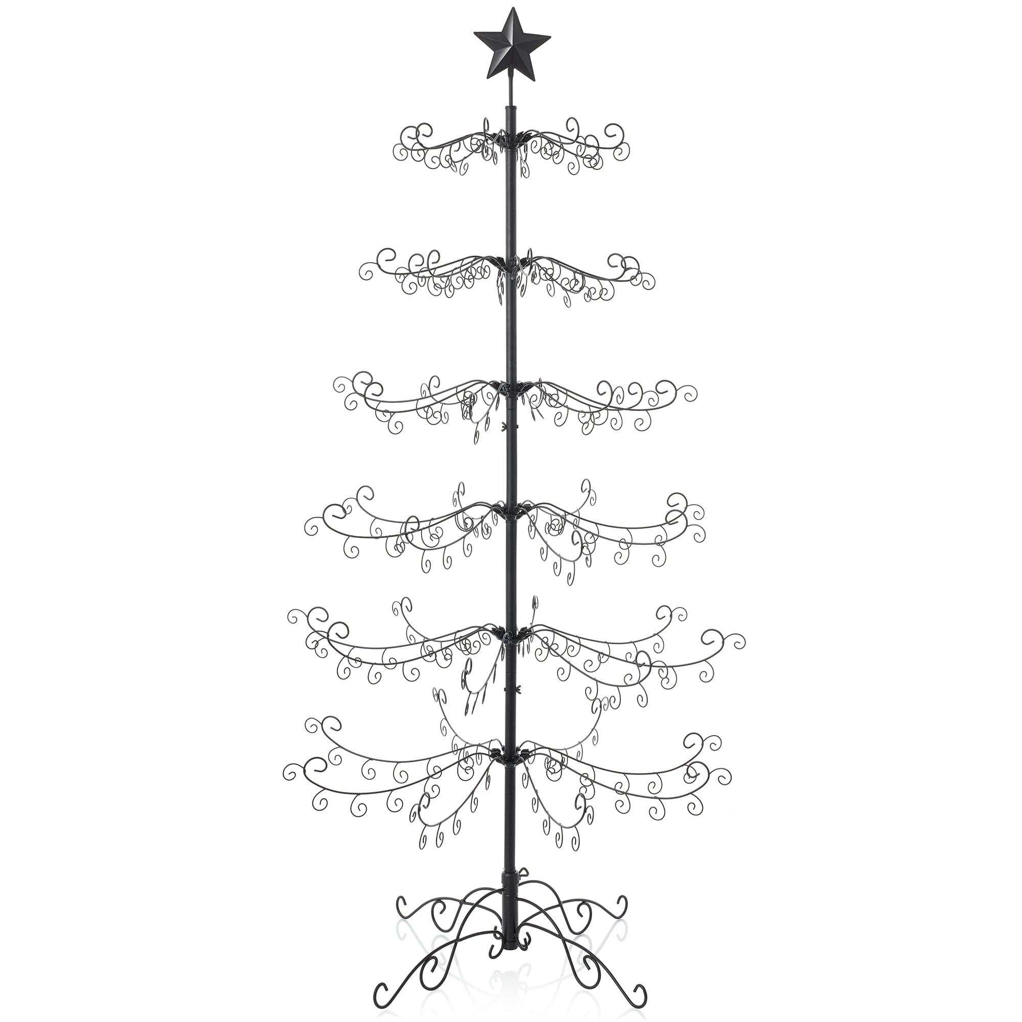 Casafield Ornament Display Stand - Metal Christmas Tree Ornament Holder, 6' Black