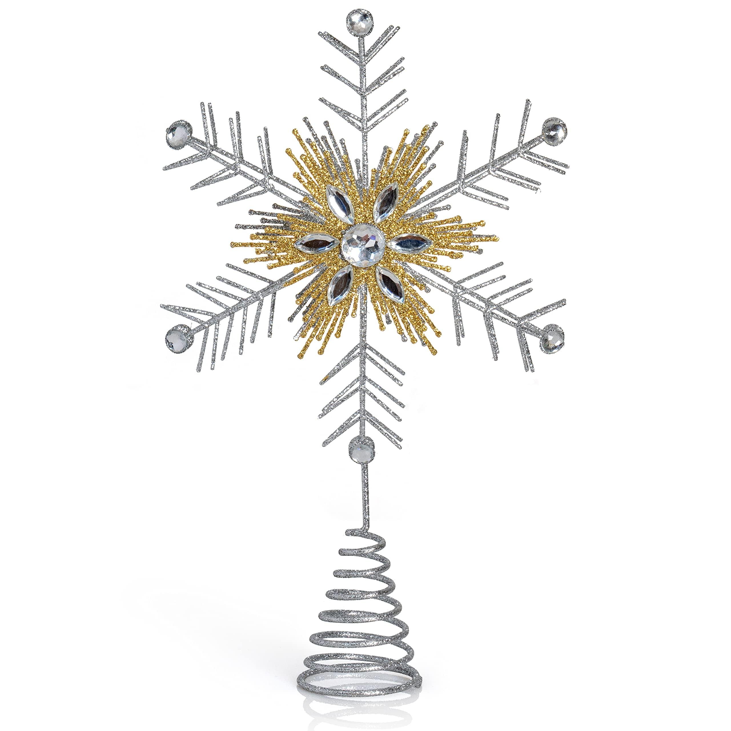 Ornativity Glitter Snowflake Tree Topper