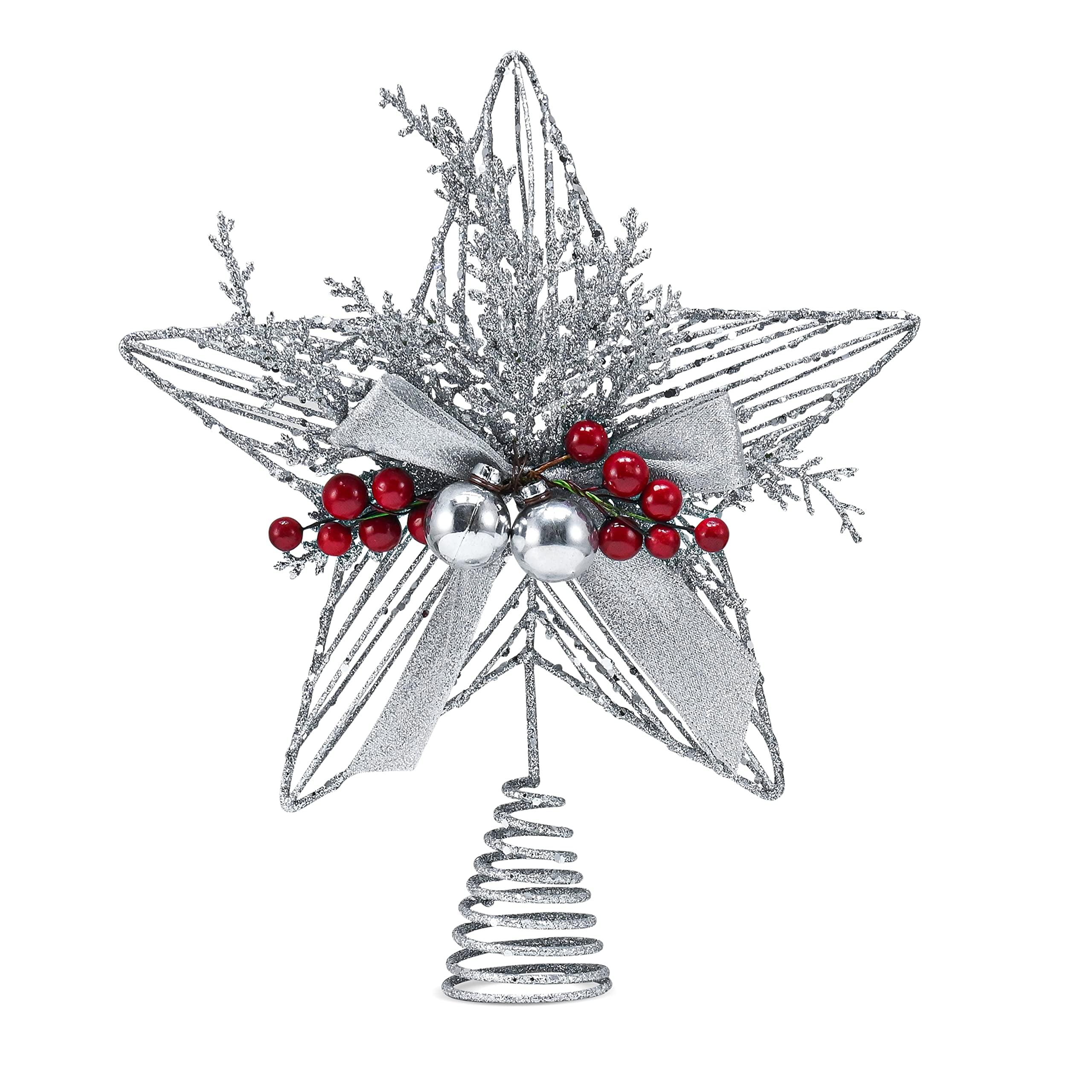 Ornativity Star Tree Topper with Bells and Berries