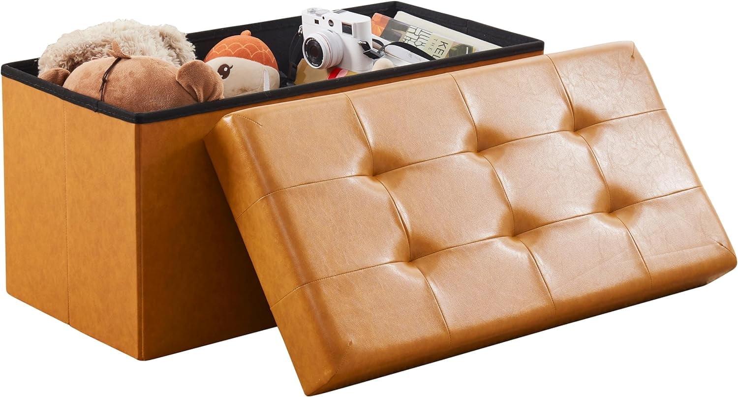 The Final Grab Inc. Faux Leather Ottoman