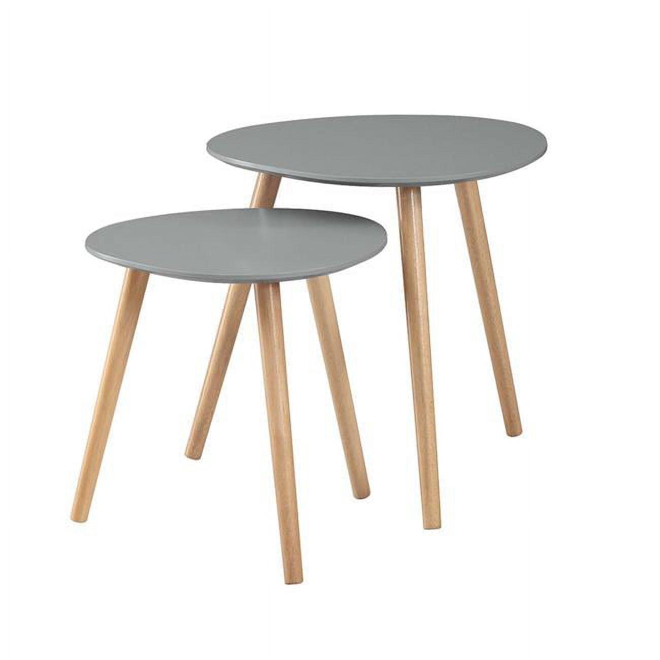Oslo Gray and Light Oak Nesting End Tables