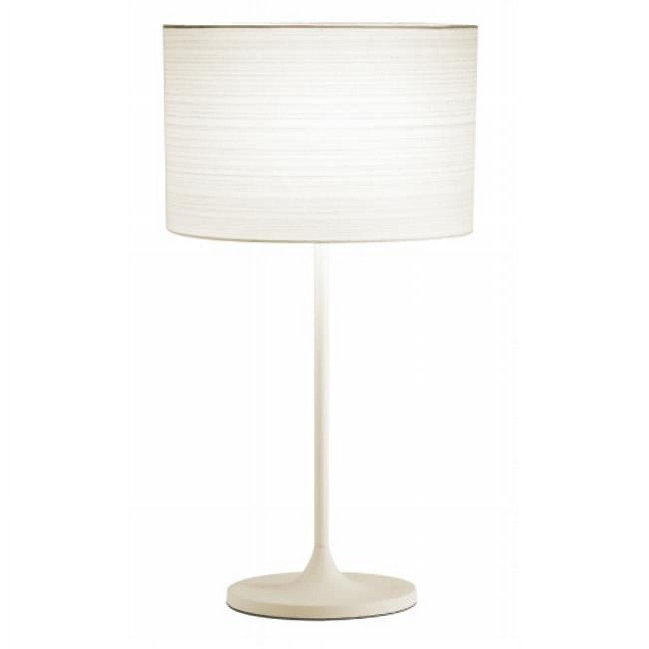 White Japanese Paper Shade Table Lamp