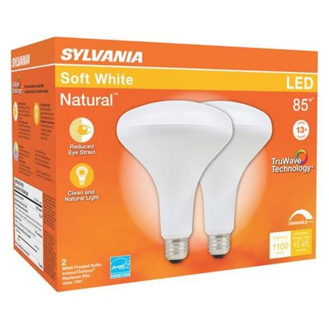 Sylvania Natural BR40 E26 (Medium) LED Floodlight Bulb Daylight 85 Watt Equivalence 2 pk