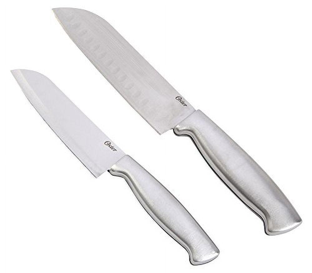 Oster Baldwyn 2 Piece Stainles Steel Santoku Knife Set