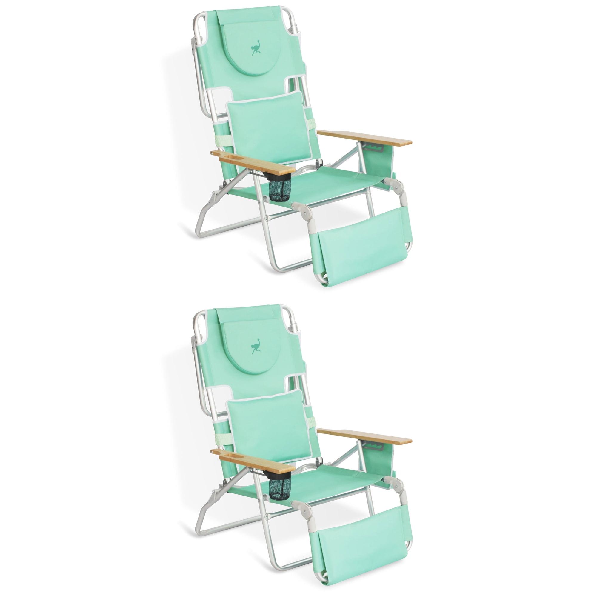 Ostrich Deluxe Padded 3-N-1 Outdoor Lounge Reclining Beach Chair