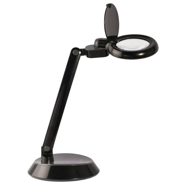 OttLite OttLite Space Saving LED Magnifier Desk Lamp - 1.75x Optical Grade Magnifier, Pivoting Head