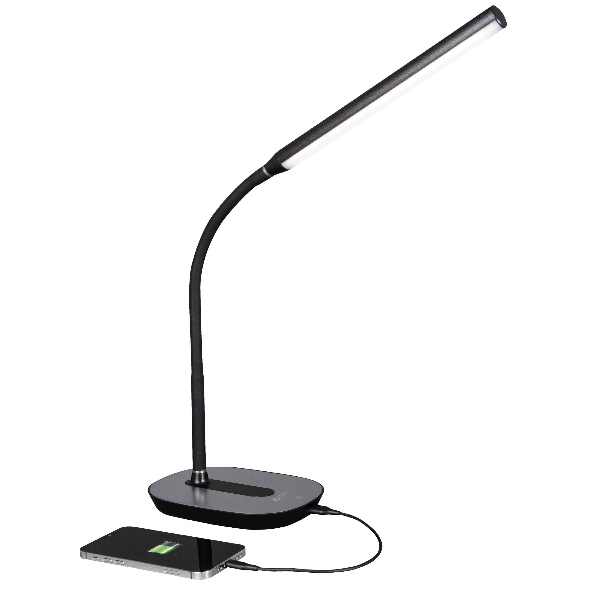OttLite OttLite Strive LED Desk Lamp with USB, Flexible Neck, 3 Brightness Settings with Touch Controls