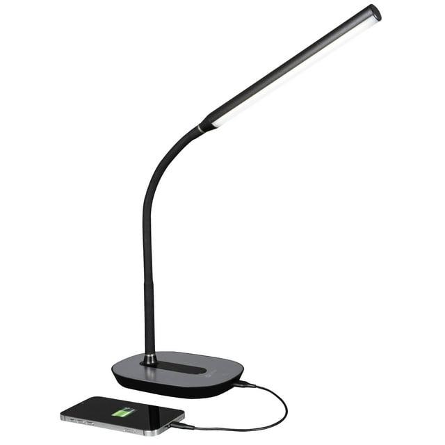 OttLite OttLite Strive LED Desk Lamp with USB, Flexible Neck, 3 Brightness Settings with Touch Controls