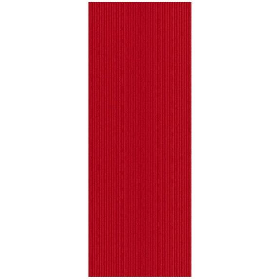 Ottomanson Hallway Runner Waterproof Non-Slip Rubberback 2x6 Indoor/Outdoor Utility Rug, 2' x 6', Red