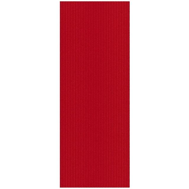 Ottomanson Hallway Runner Waterproof Non-Slip Rubberback 2x6 Indoor/Outdoor Utility Rug, 2' x 6', Red
