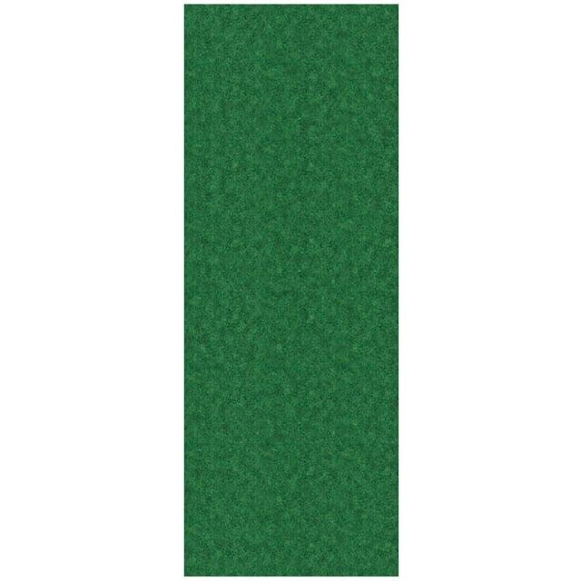 Ottomanson Hallway Runner Waterproof Non-Slip Rubberback 3x6 Indoor/Outdoor Utility Rug, 2'7" x 6', Green