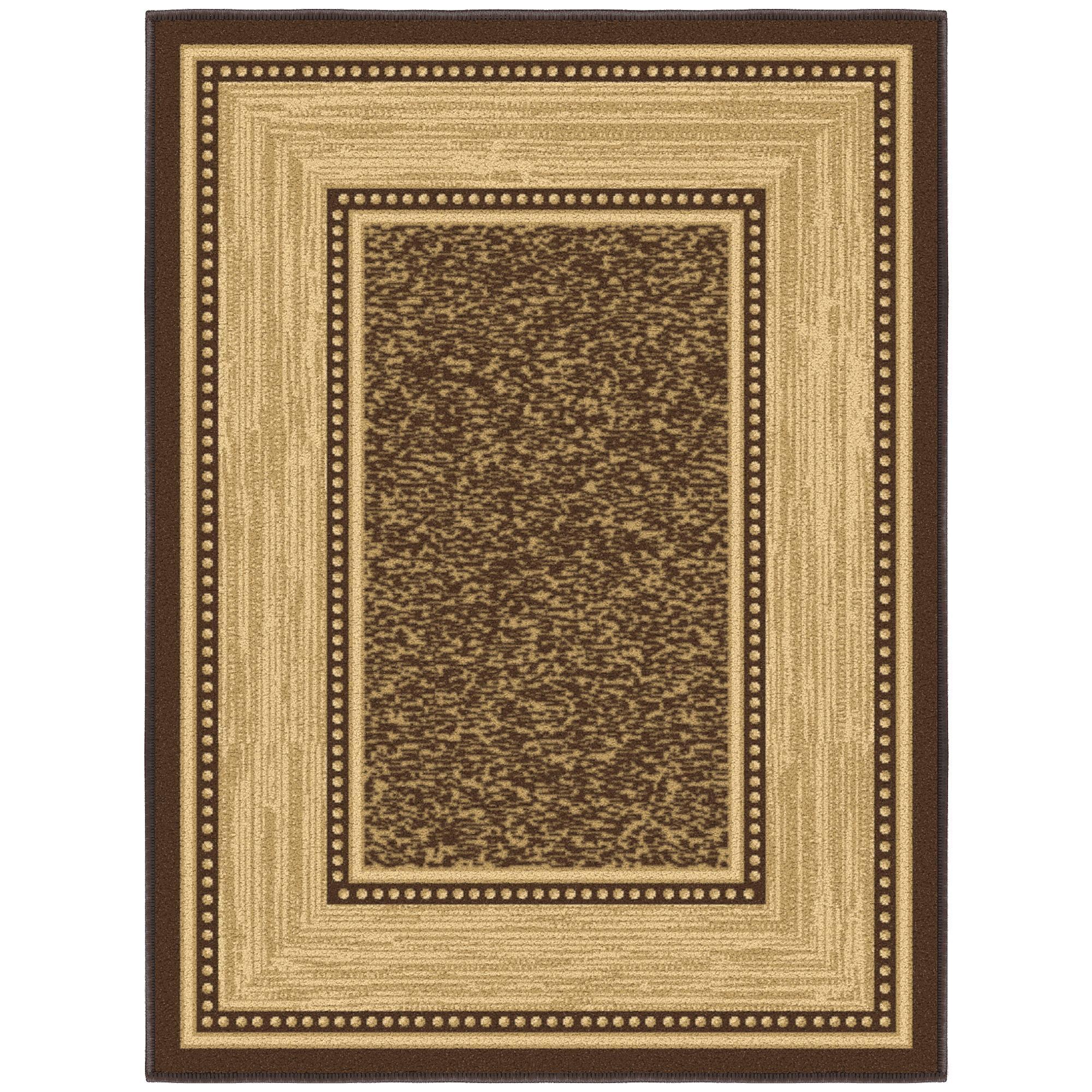 Machine Washable Non-Slip Border Design Area Rug For Living Room, Hallway, Runner Rug