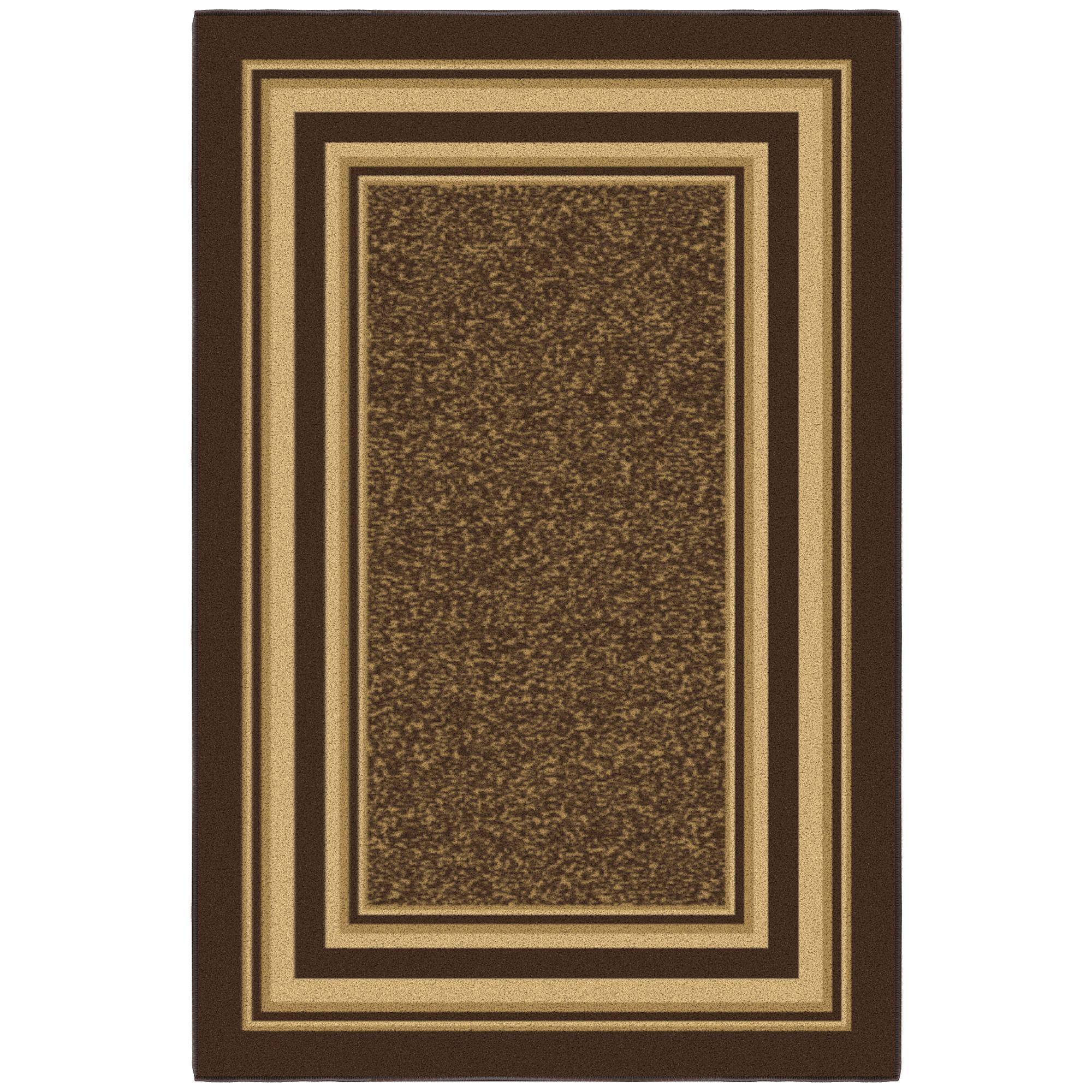 Machine Washable Non-Slip Bordered Area Rug For Living Room, Hallway Runner, Entryway Rug