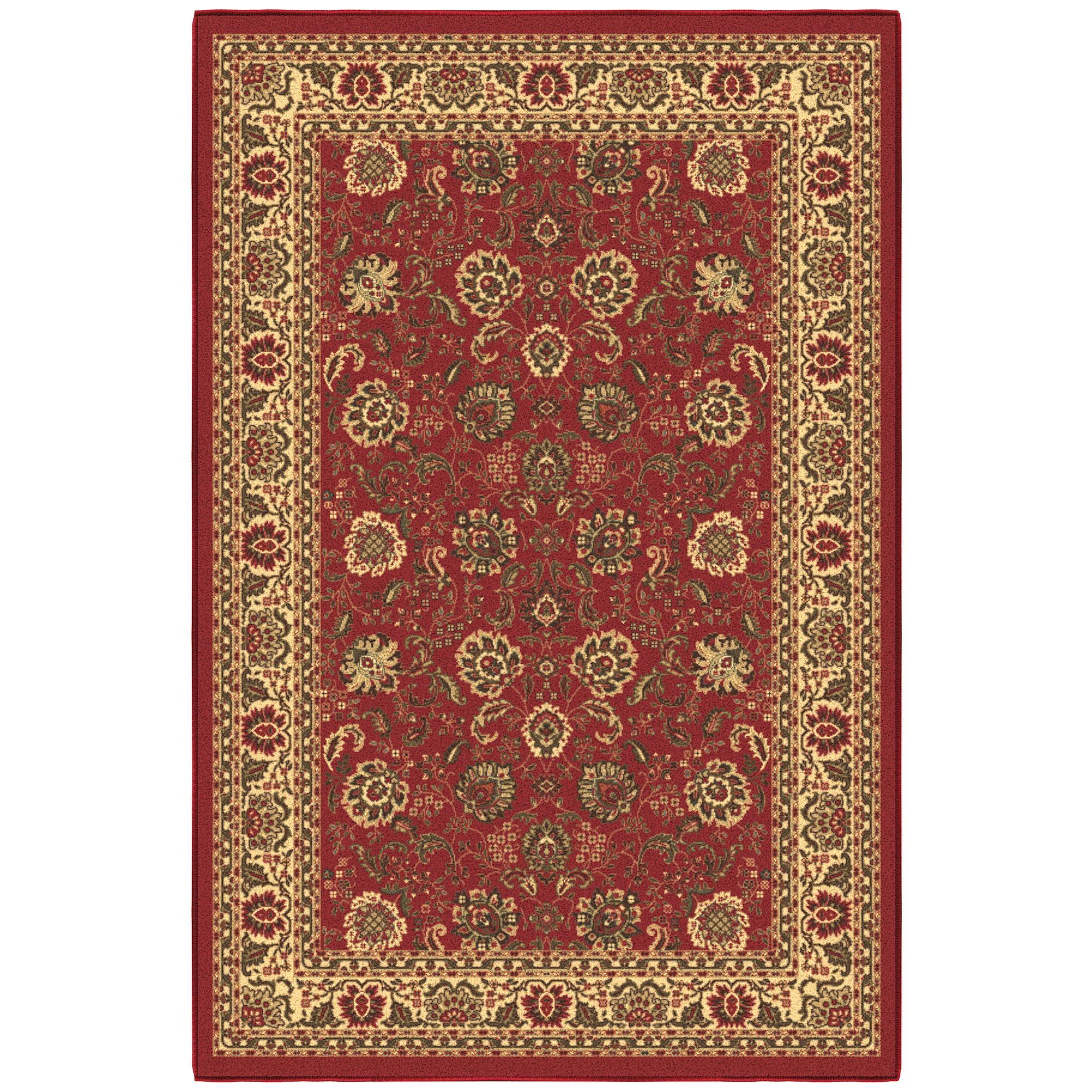 Ottohome Machine Washable Non-Slip Traditional Area Rug For Living Room, Hallway Runner, Entryway Rug