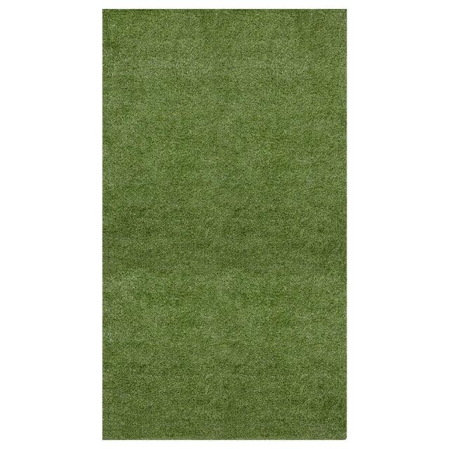 Ottomanson Grass Waterproof Indoor/Outdoor Artificial Grass Turf Rugs and Rolls Customized Size For Balcony, Patios