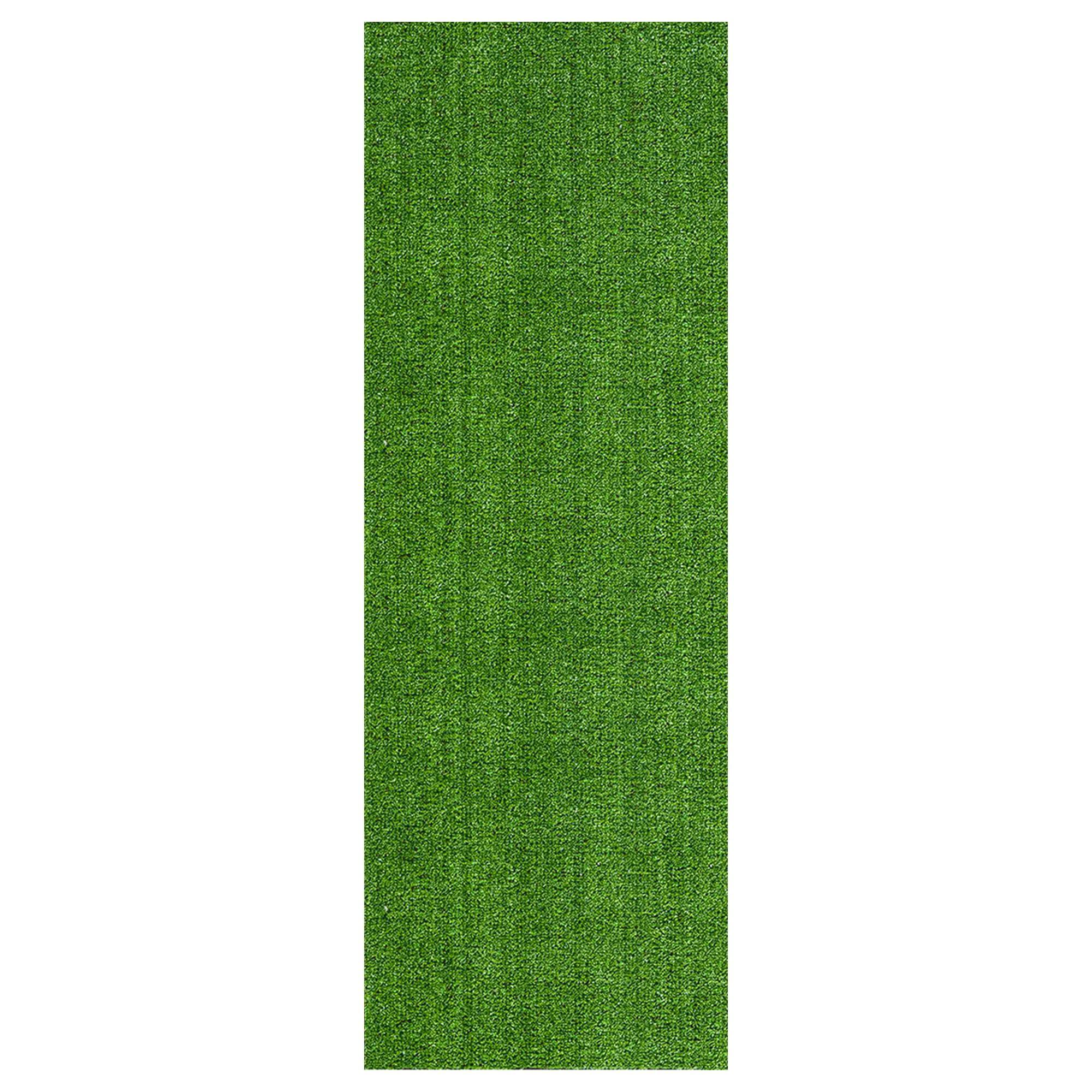 Ottomanson Grass Waterproof Indoor/Outdoor Artificial Grass Turf Rugs and Rolls Customized Size For Balcony, Patios